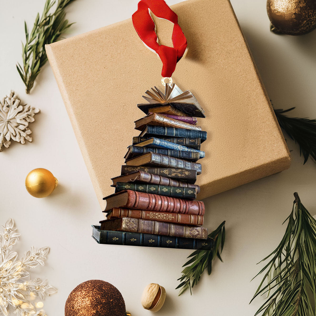 Bestchoo 2D Acrylic Ornament - Tower of Books