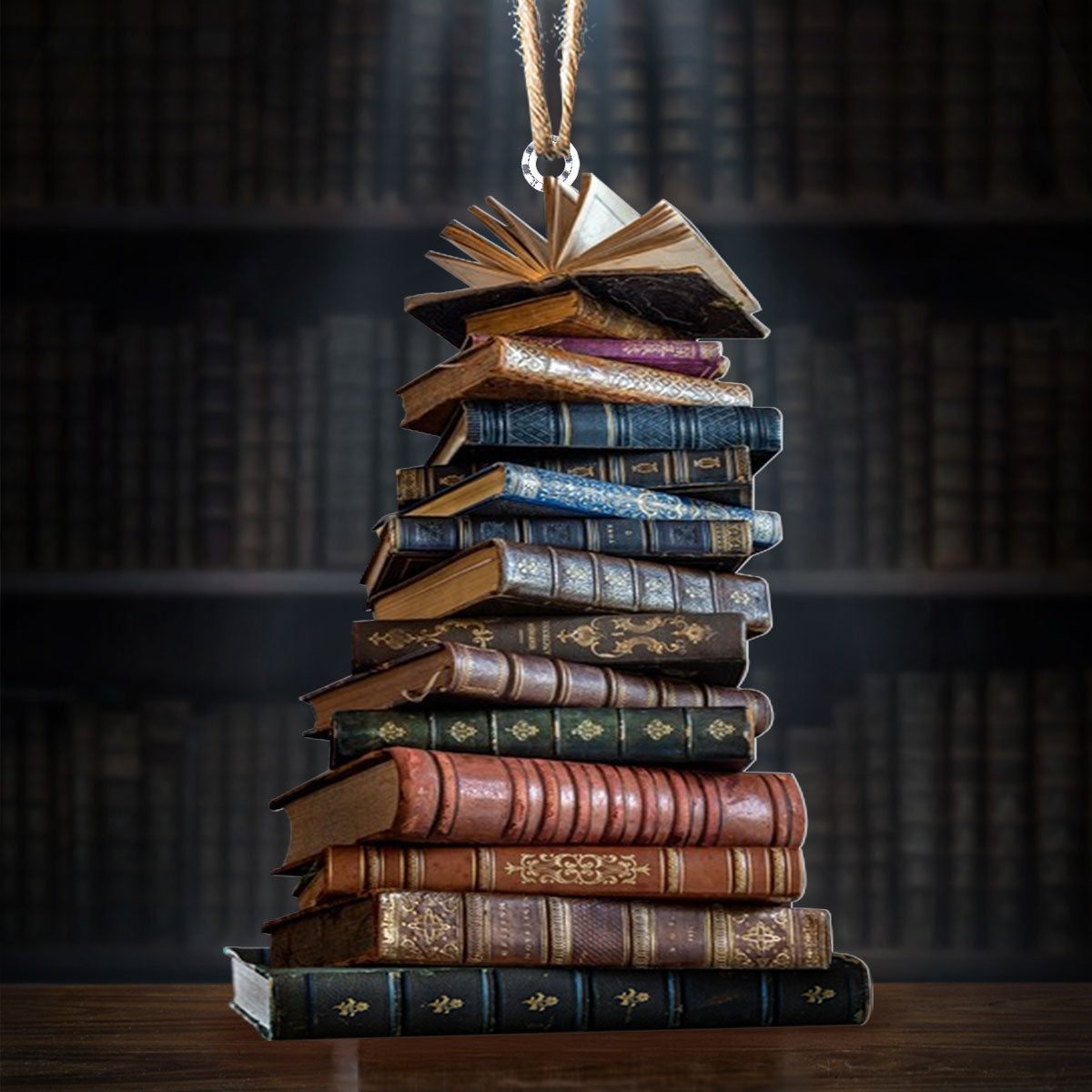 Bestchoo 2D Acrylic Ornament - Tower of Books