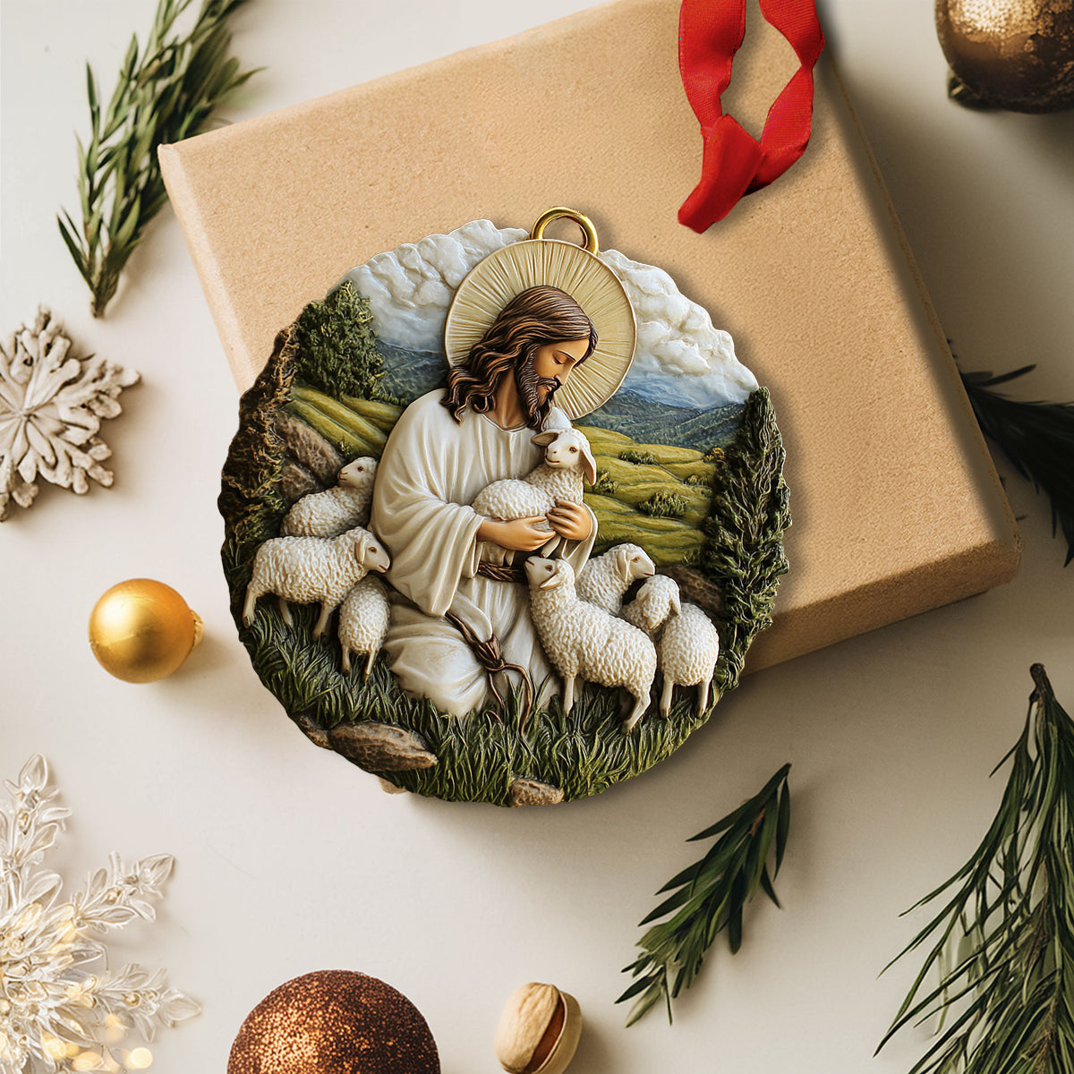 Bestchoo 2D Acrylic Ornament - The Good Shepherd