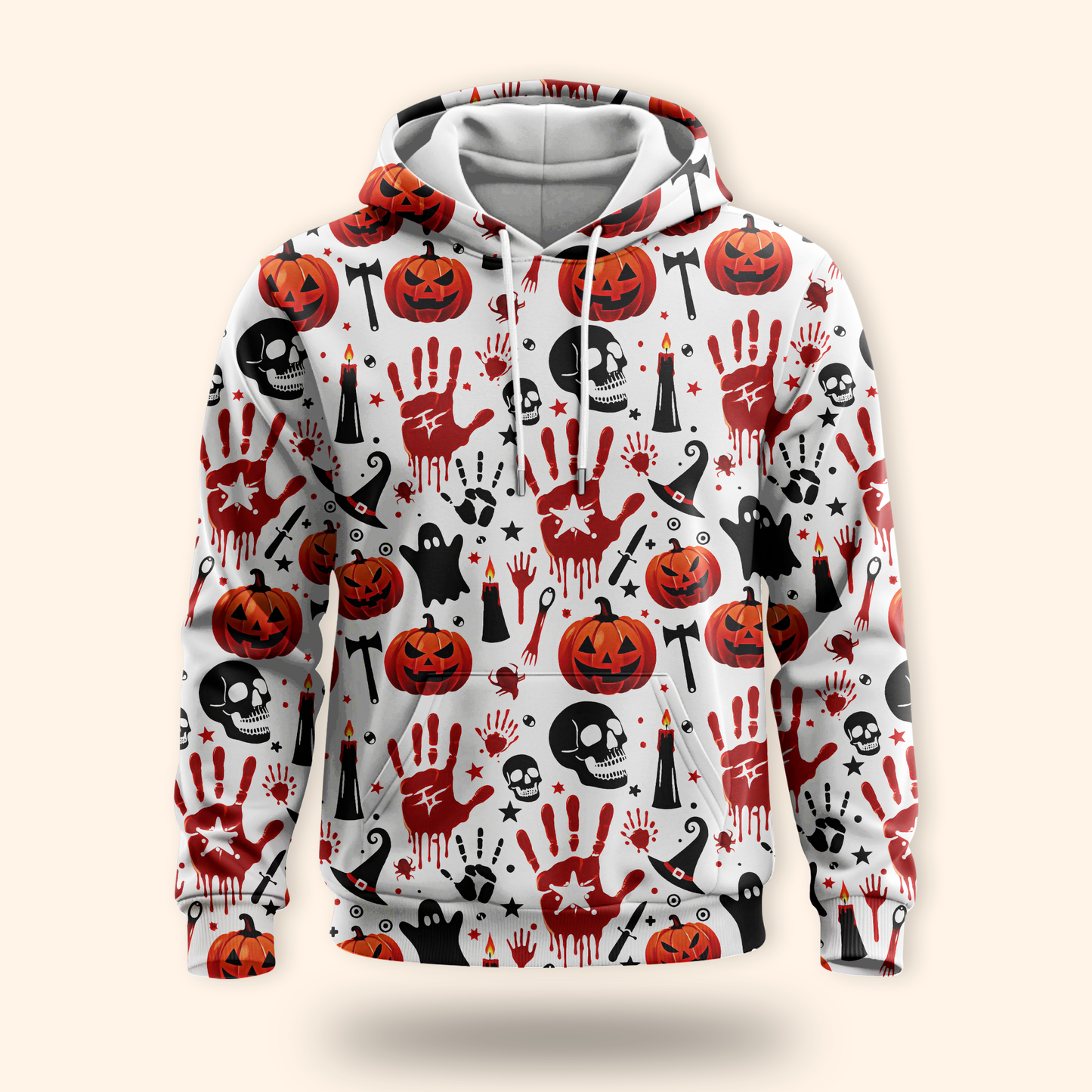 Bloody Handprint and Pumpkin Halloween shirt, Custom Choo