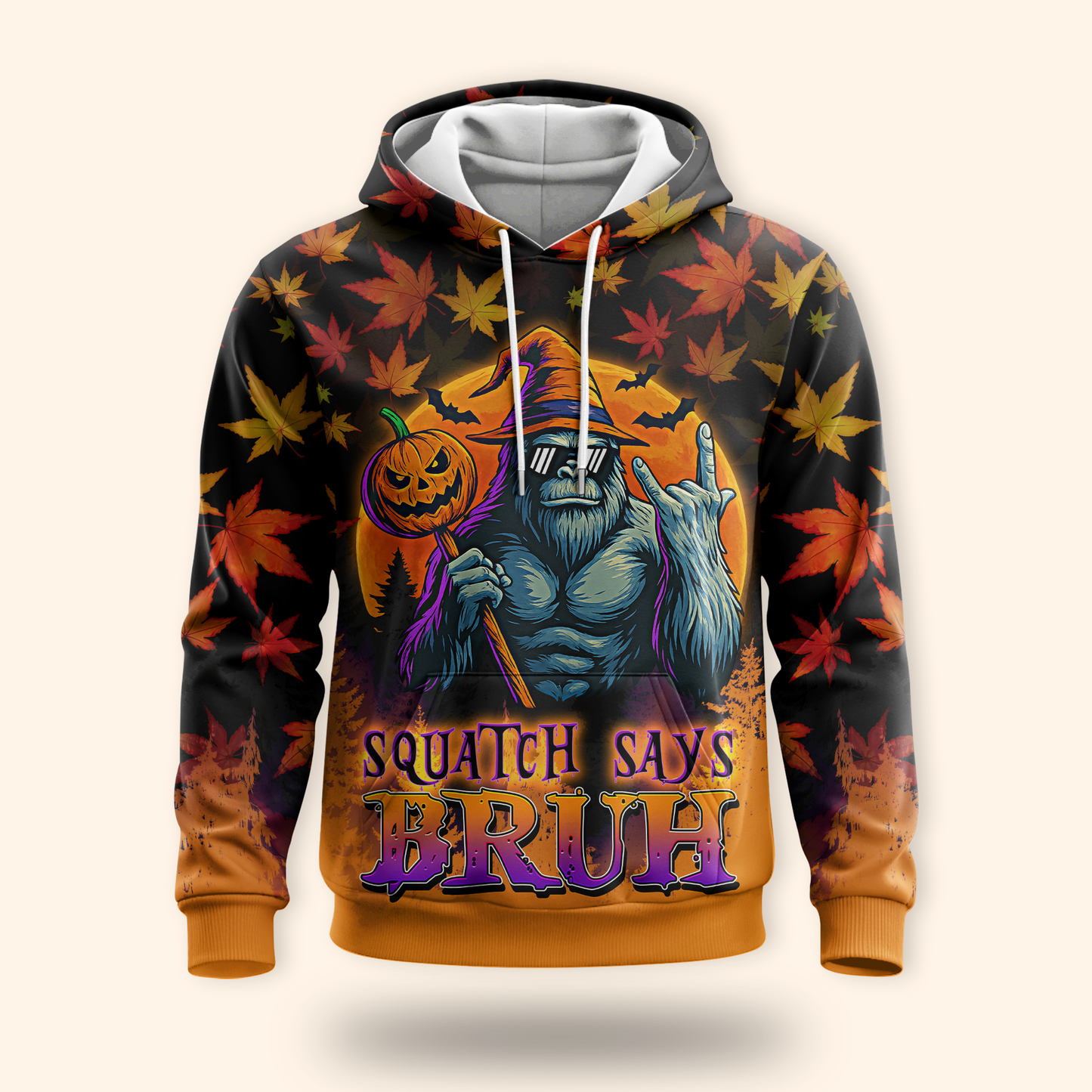 Bigfoot Witch Halloween Pumpkin shirt, Custom Choo