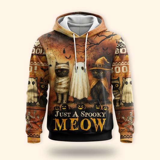 "Just a Spooky Meow" Cat Trio Shirt, Custom Choo