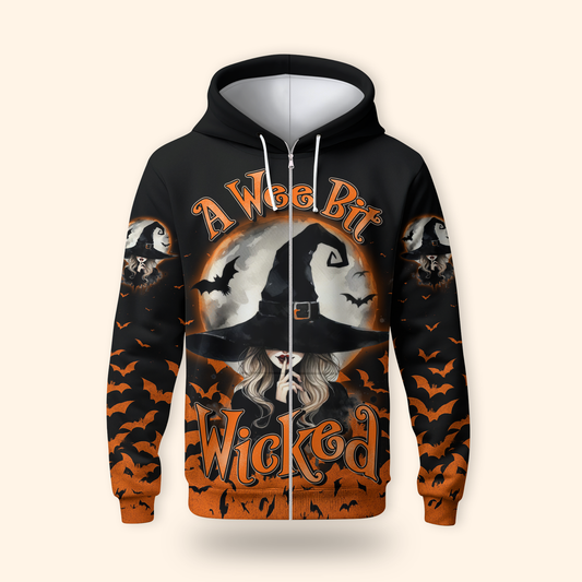 "A Wee Bit Wicked" Halloween Witch 3D Shirt, Custom Choo