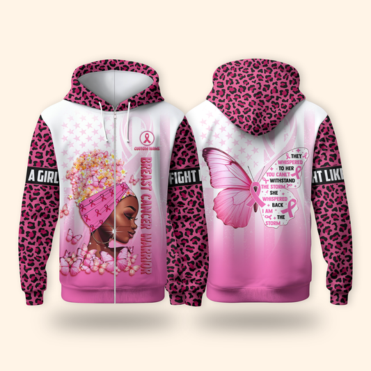 Breast Cancer Warrior Leopard - Survivor Breast Cancer Awareness Shirt, Custom Choo