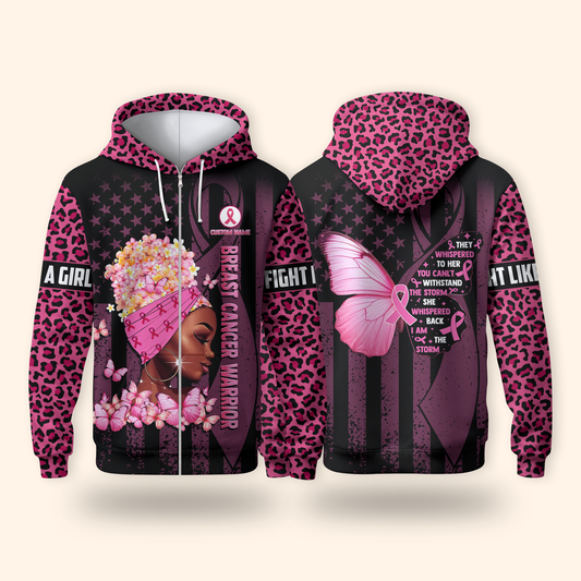 Fight Like A Girl - Survivor Breast Cancer Awareness Shirt, Custom Choo