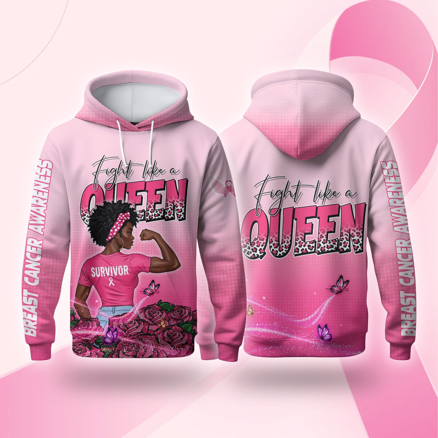 Fight Like A Queen Shirt - Survivor Breast Cancer Awareness Shirt