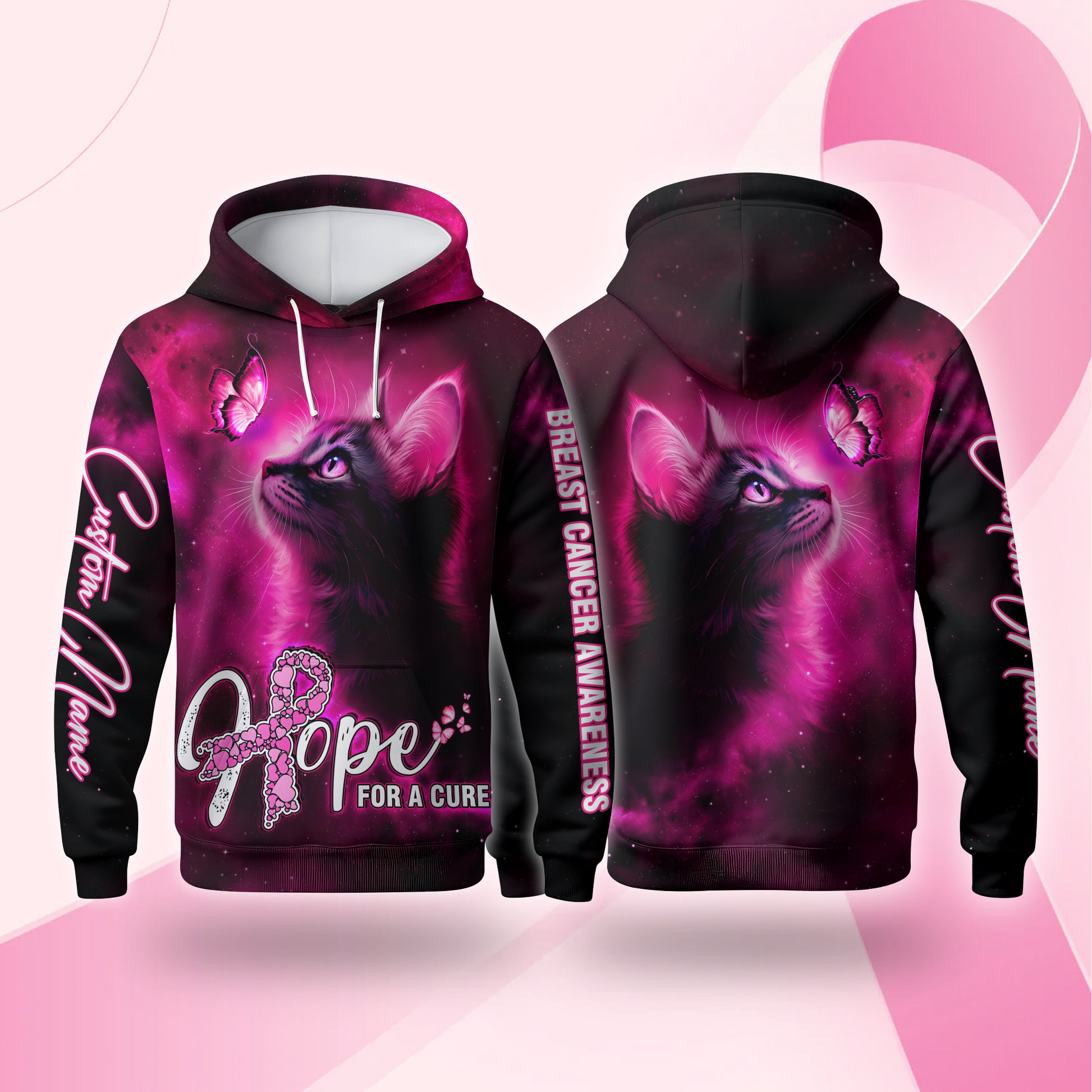 Hope For Cure - Breast Cancer Awareness Shirt, Custom Choo
