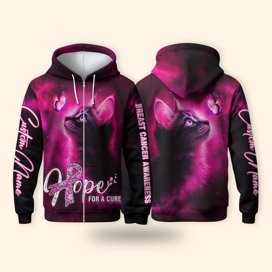 Hope For Cure - Breast Cancer Awareness Shirt, Custom Choo