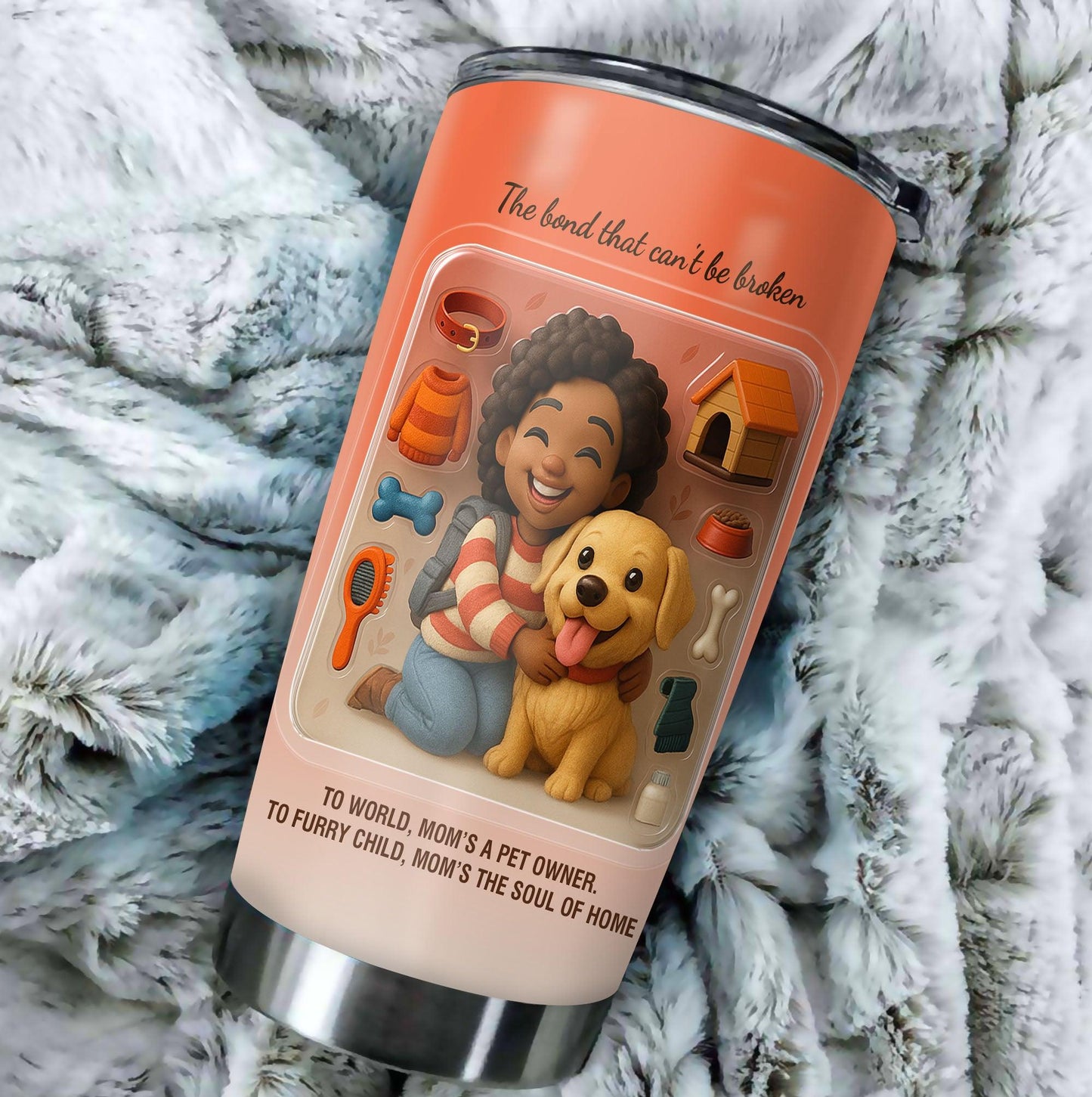Dog Mom Mother's Day Gift - Custom Chibi Photo & Name – Personalized 20oz Tumbler, Custom Choo