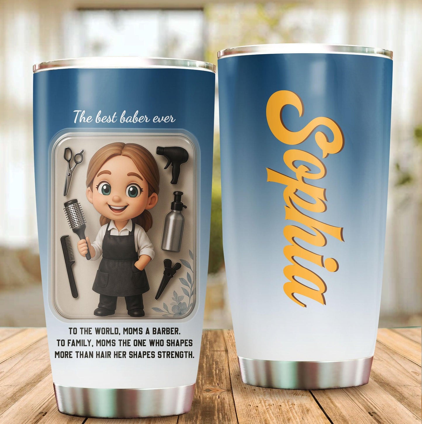 Baber Mom Mother's Day Gift - Custom Chibi Photo & Name – Personalized 20oz Tumbler - Custom Choo