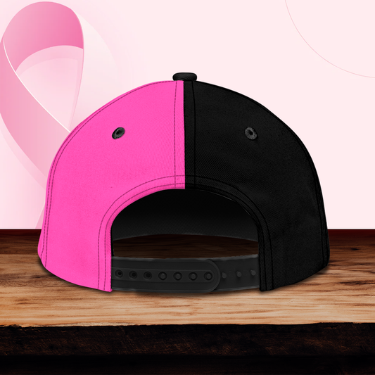 Breast Cancer Awareness Gothic Fairy on Sugar Skull "Fight Like A Girl" cap, Custom Choo