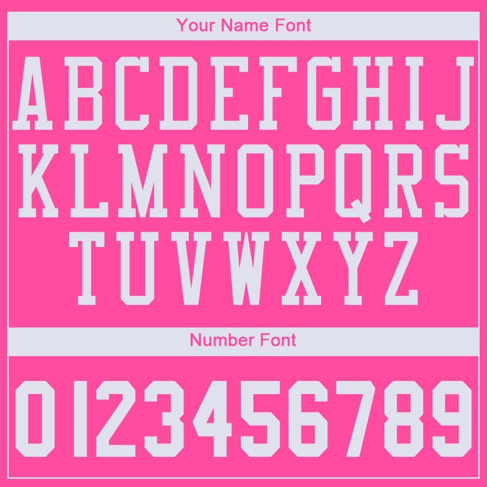 Custom Pink White Round Neck Basketball Jersey