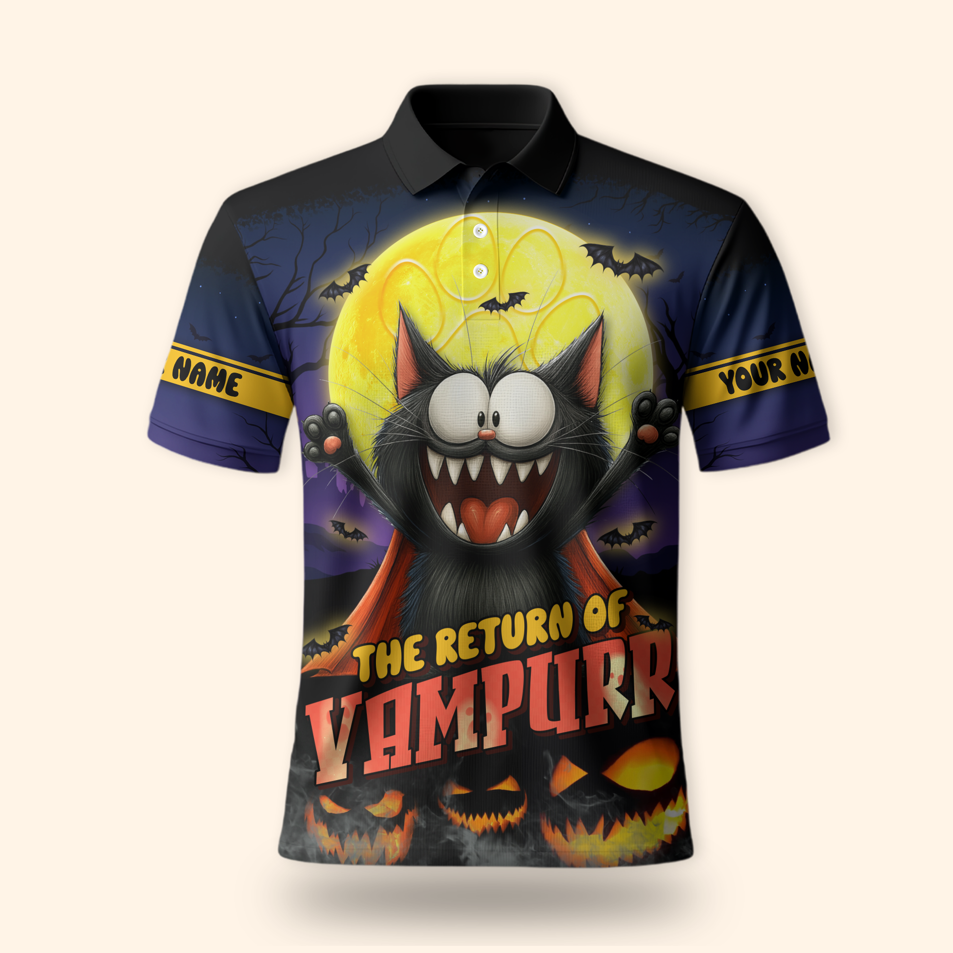 Personalized Vampurr Hoodie – The Return of Vampurr Funny Cat Halloween Zip Up, Custom Choo