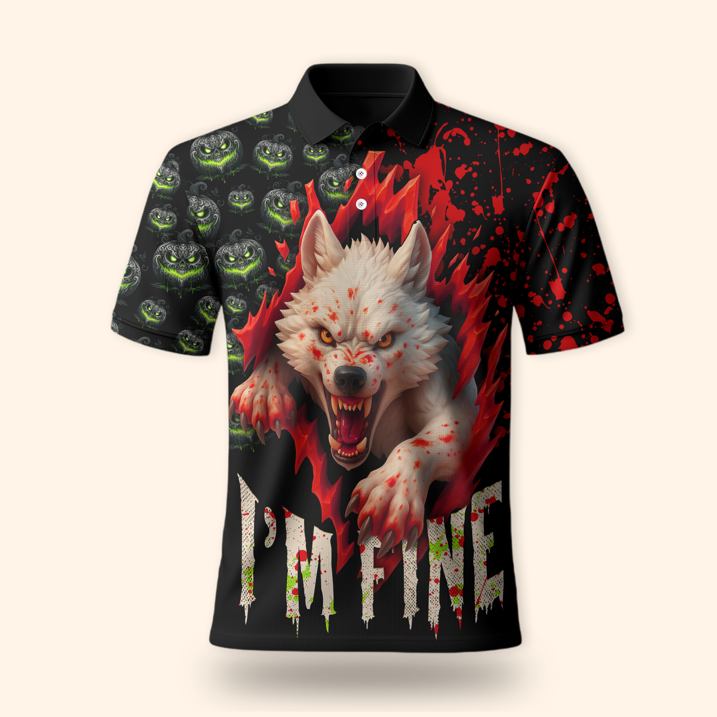 Halloween Terror Wolf shirt, Custom Choo
