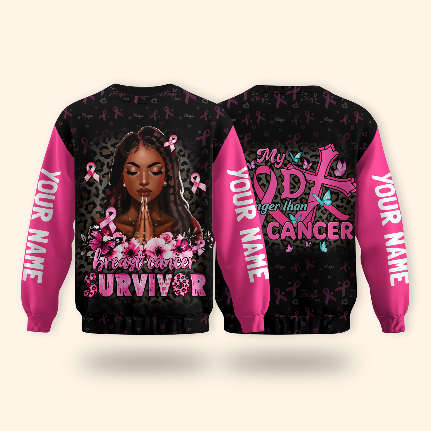 Personalized My God Is Stronger Than Cancer Awareness Shirt, Custom Choo