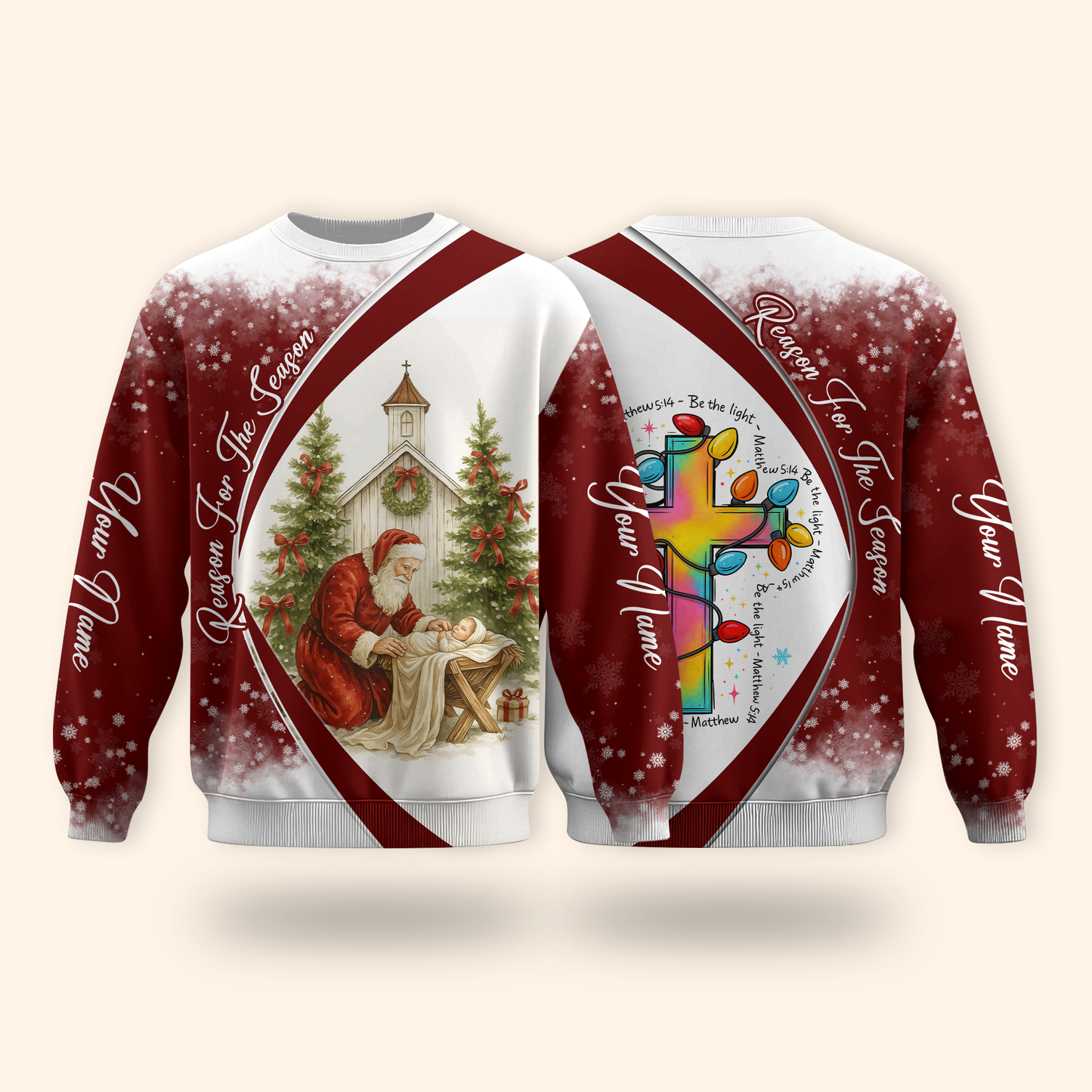 Jesus Is the Reason for the Season Hoodie – Christian Christmas Zip Up