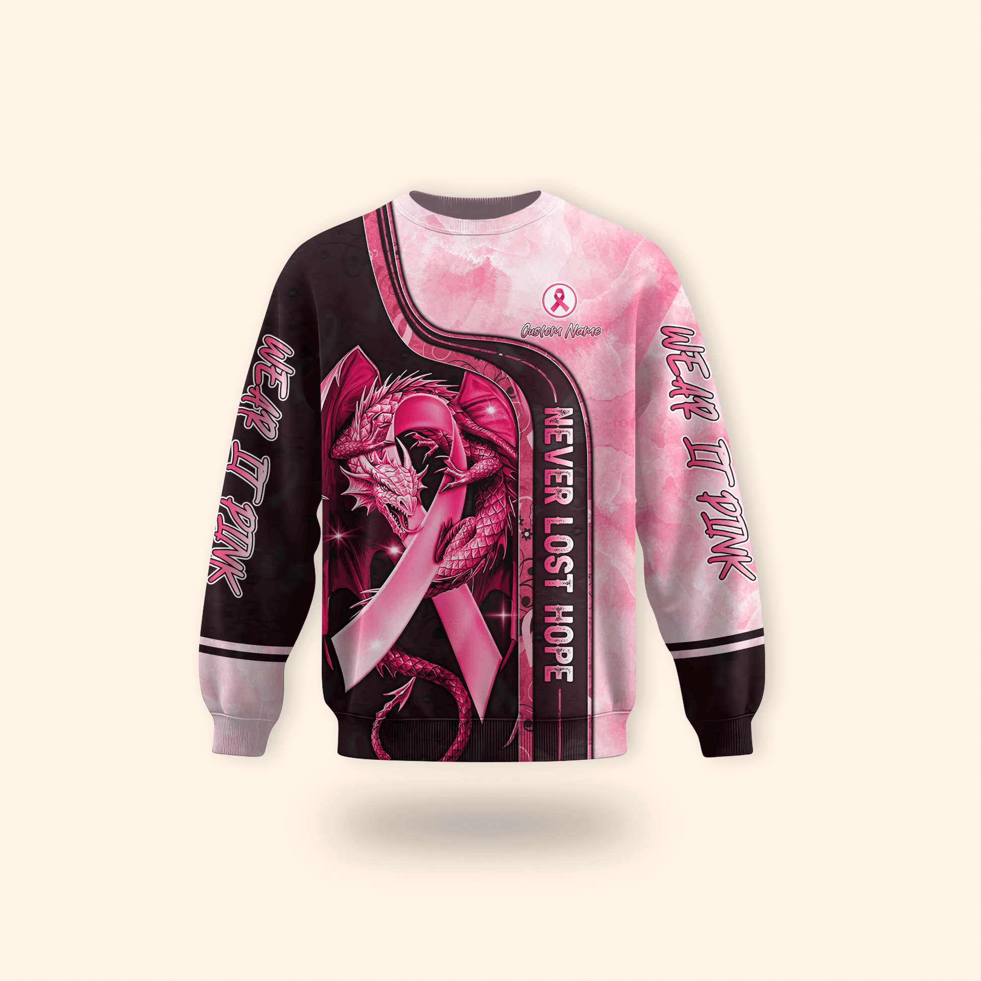 Warrior Dragon Breast Cancer Awareness  - Breast Cancer Awareness shirt, Custom Choo