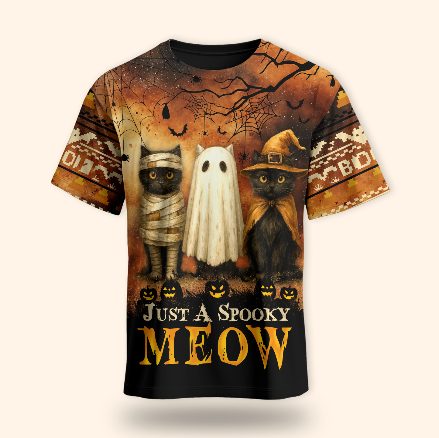 "Just a Spooky Meow" Cat Trio Shirt