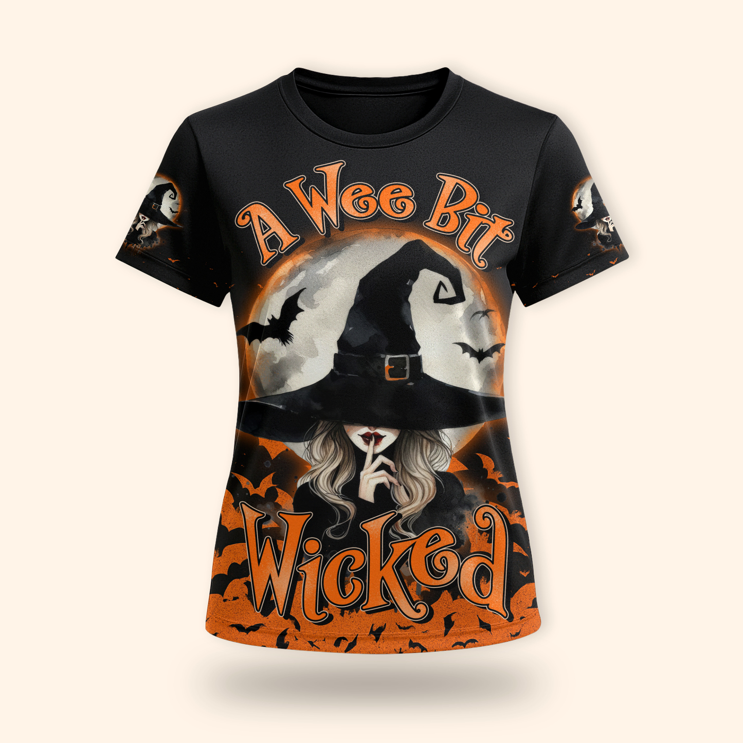 "A Wee Bit Wicked" Halloween Witch 3D Shirt
