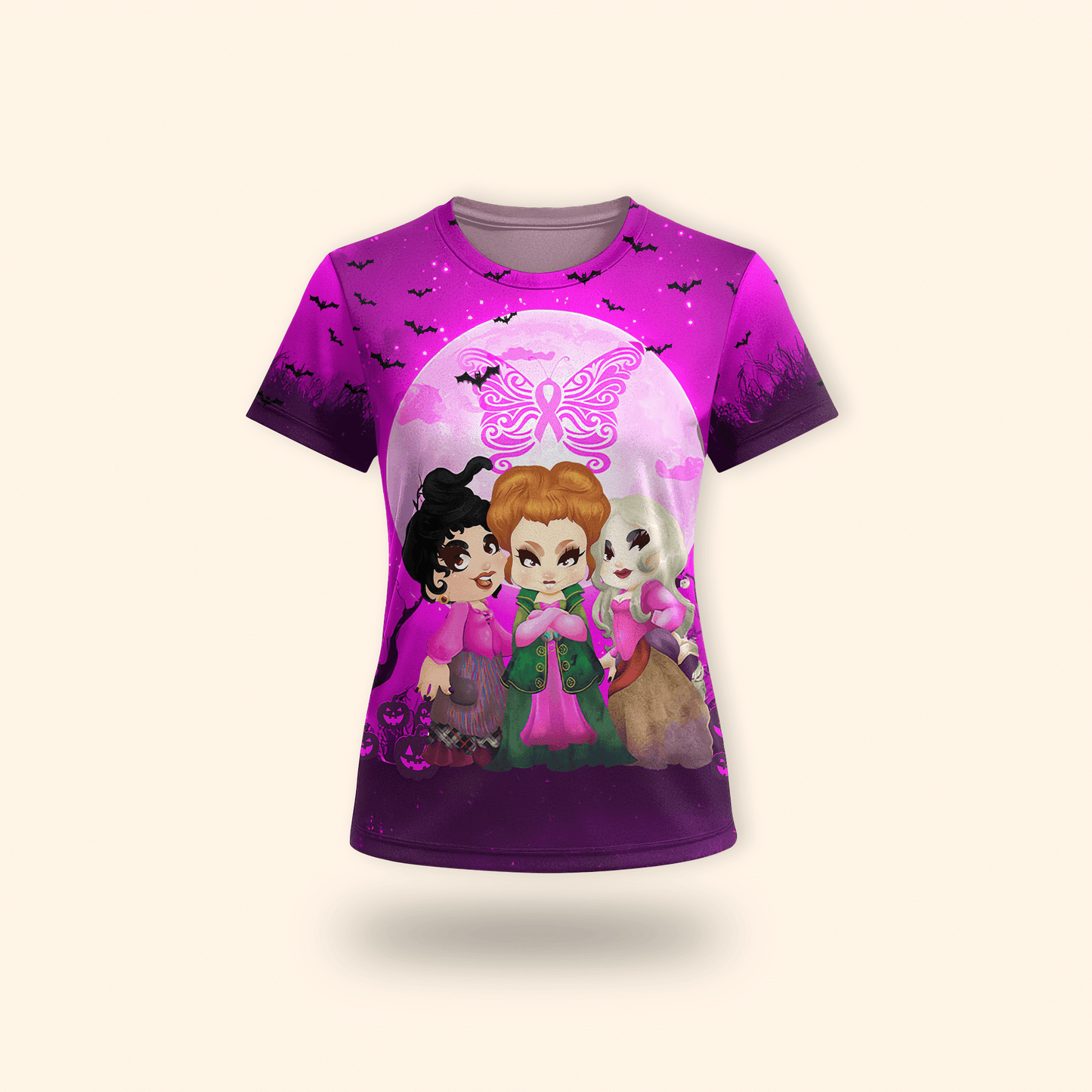 Witchy Trio Zip-Up - Breast Cancer Awareness Shirt