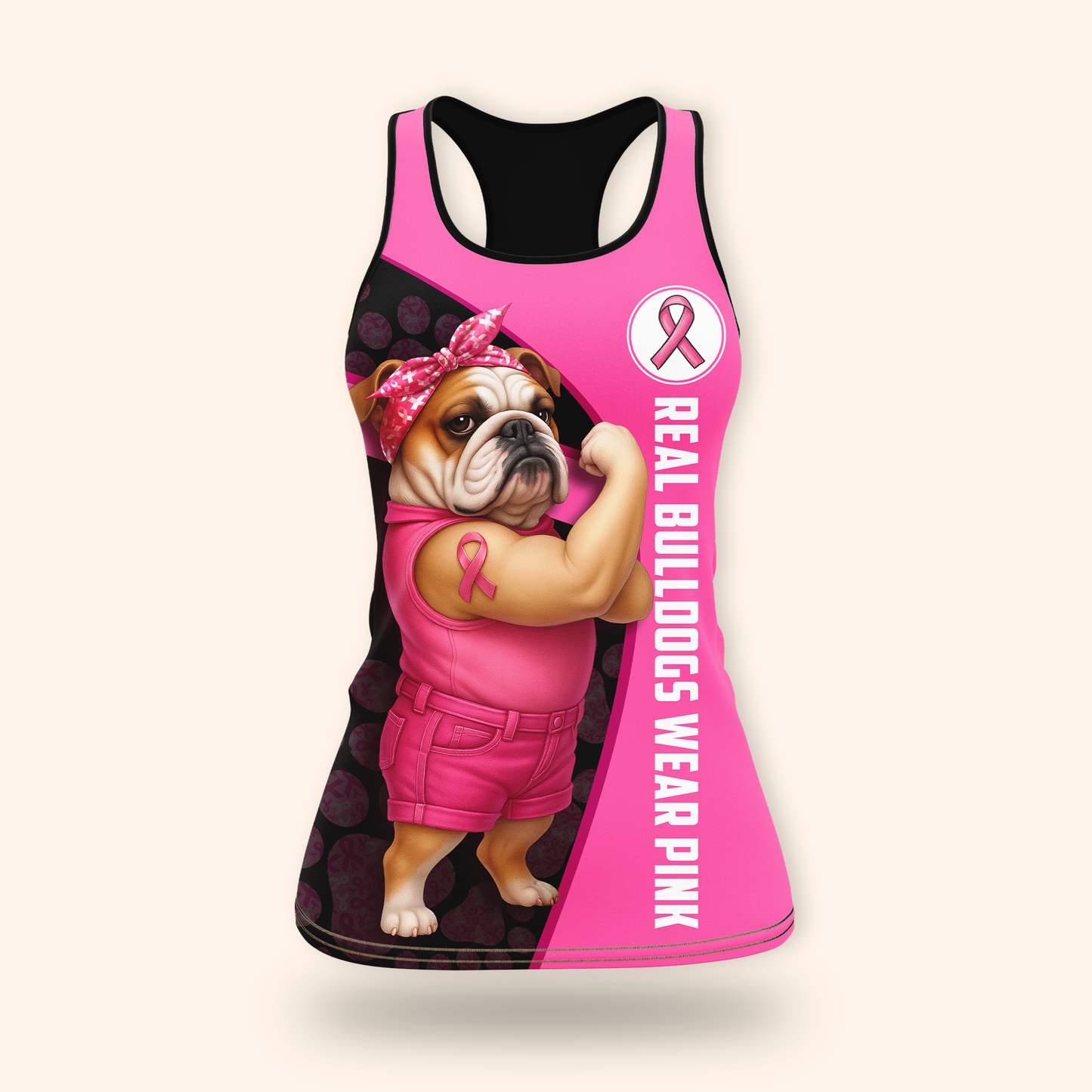 Personalized Real Bulldogs Wear Pink - Breast Cancer Awareness Shirt