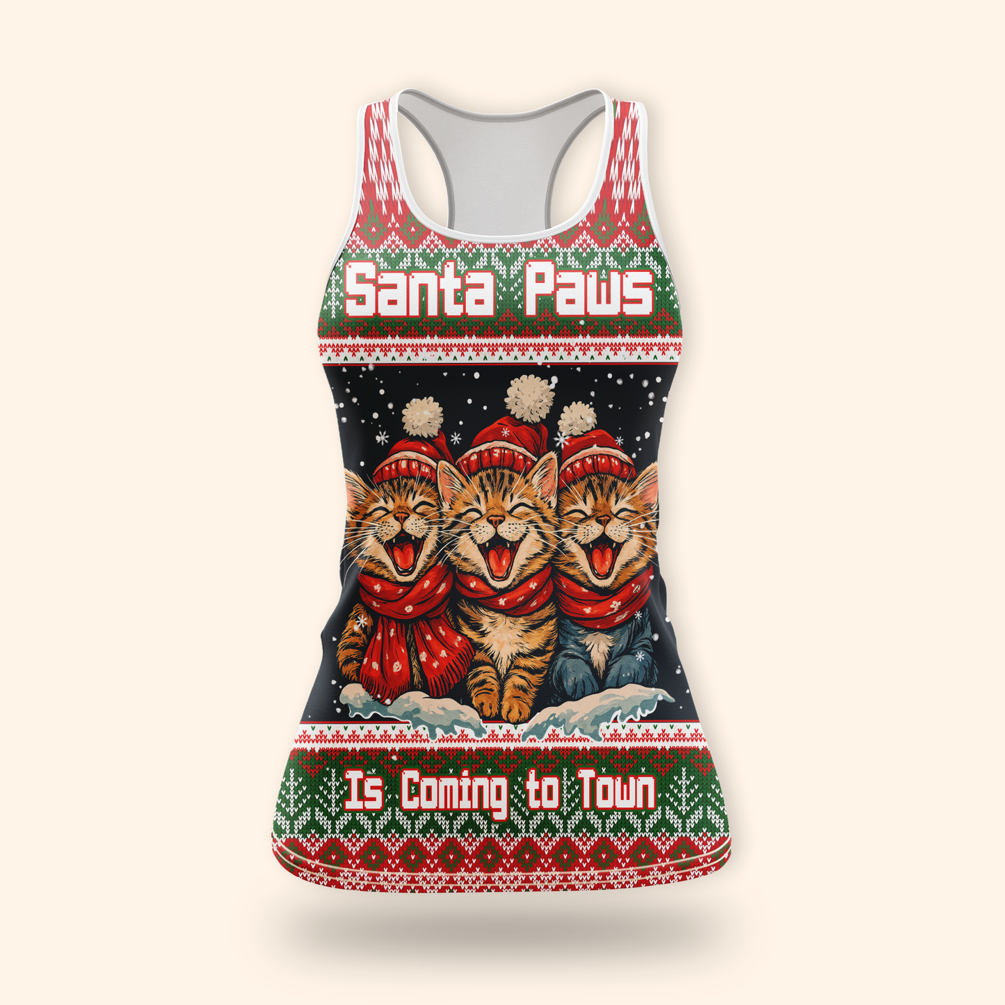 Santa Paws Is Coming to Town Hoodie – Personalized Christmas Cat Hoodie for Cat Lovers