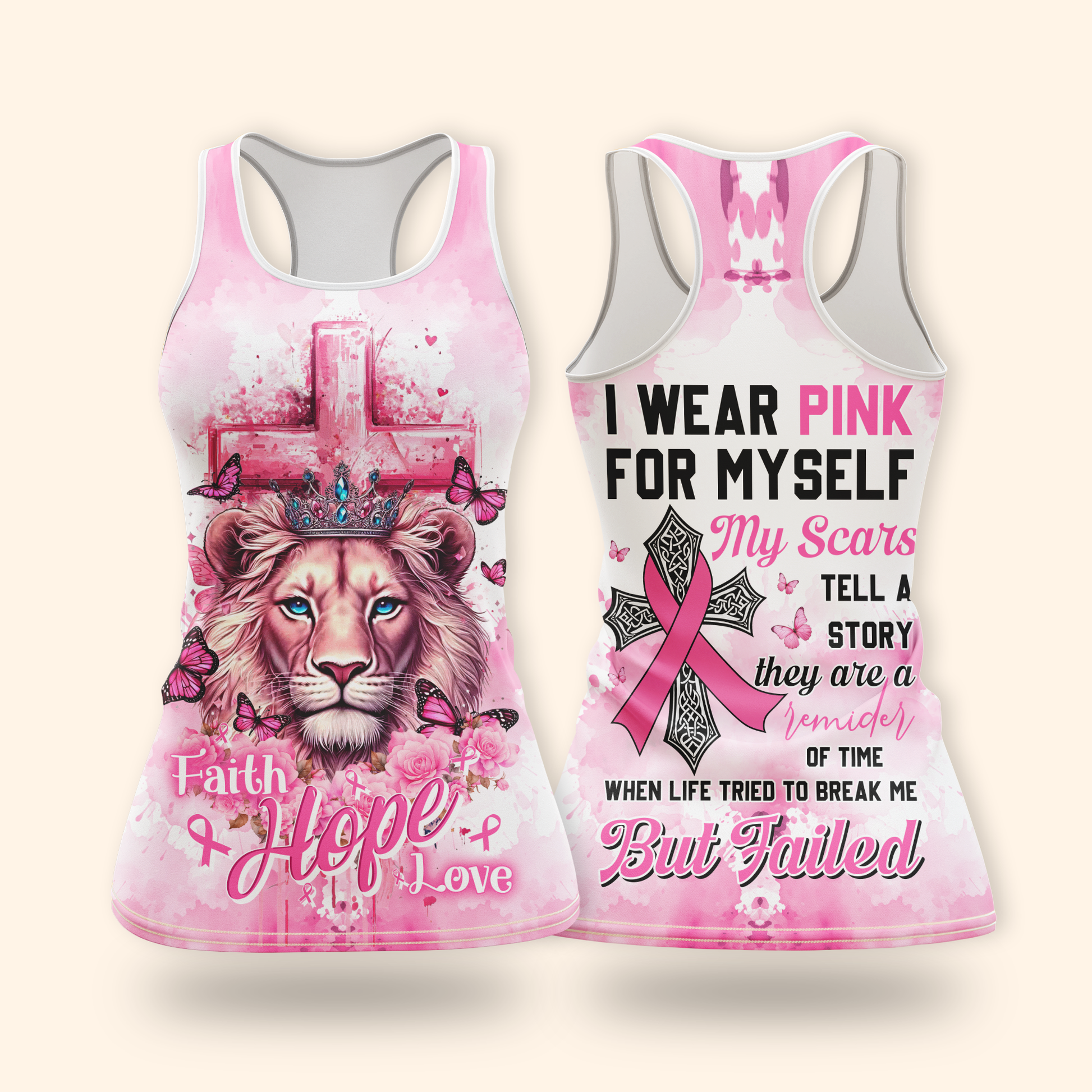 "I Wear Pink For Myself" Empowerment Breast Cancer Awareness Shirt, Custom Choo