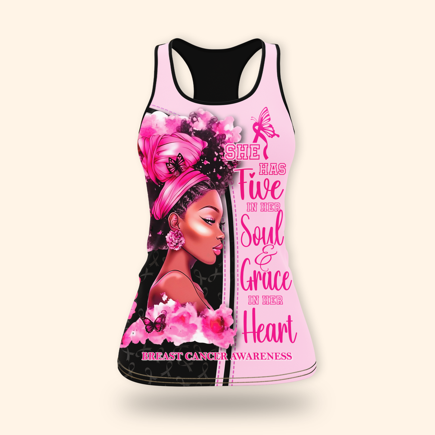 Personalized Breast Cancer Awareness Shirt for Black Women