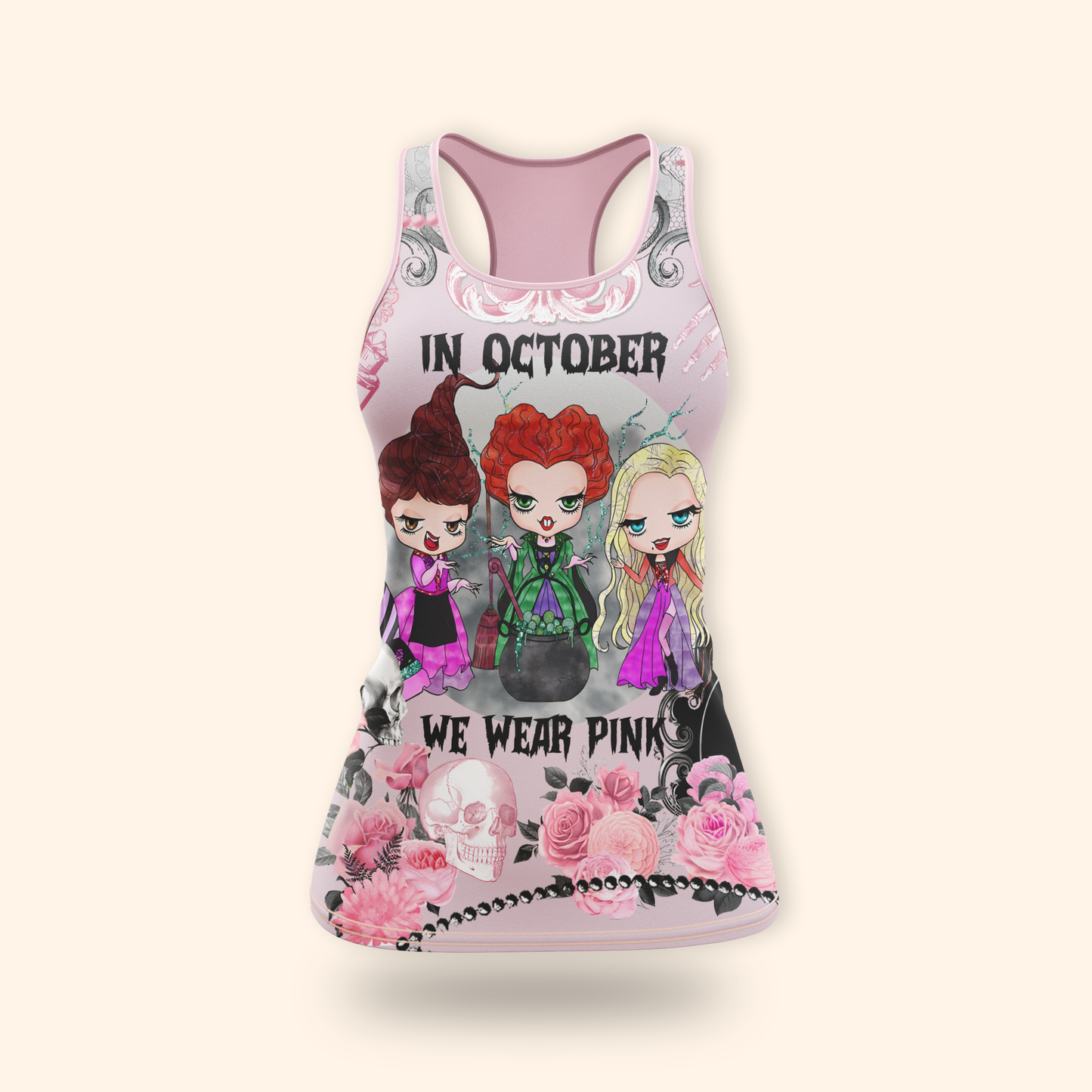 We Wear Pink Witches Halloween - Halloween Shirt, Custom Choo