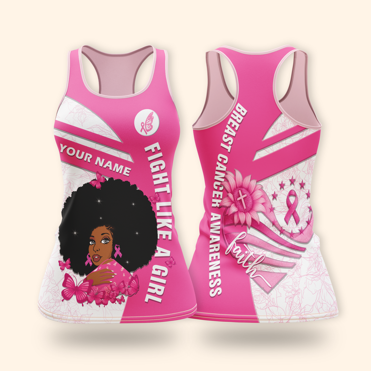 Personalized Fight Like A Black Girl - Breast Cancer Awareness Shirt