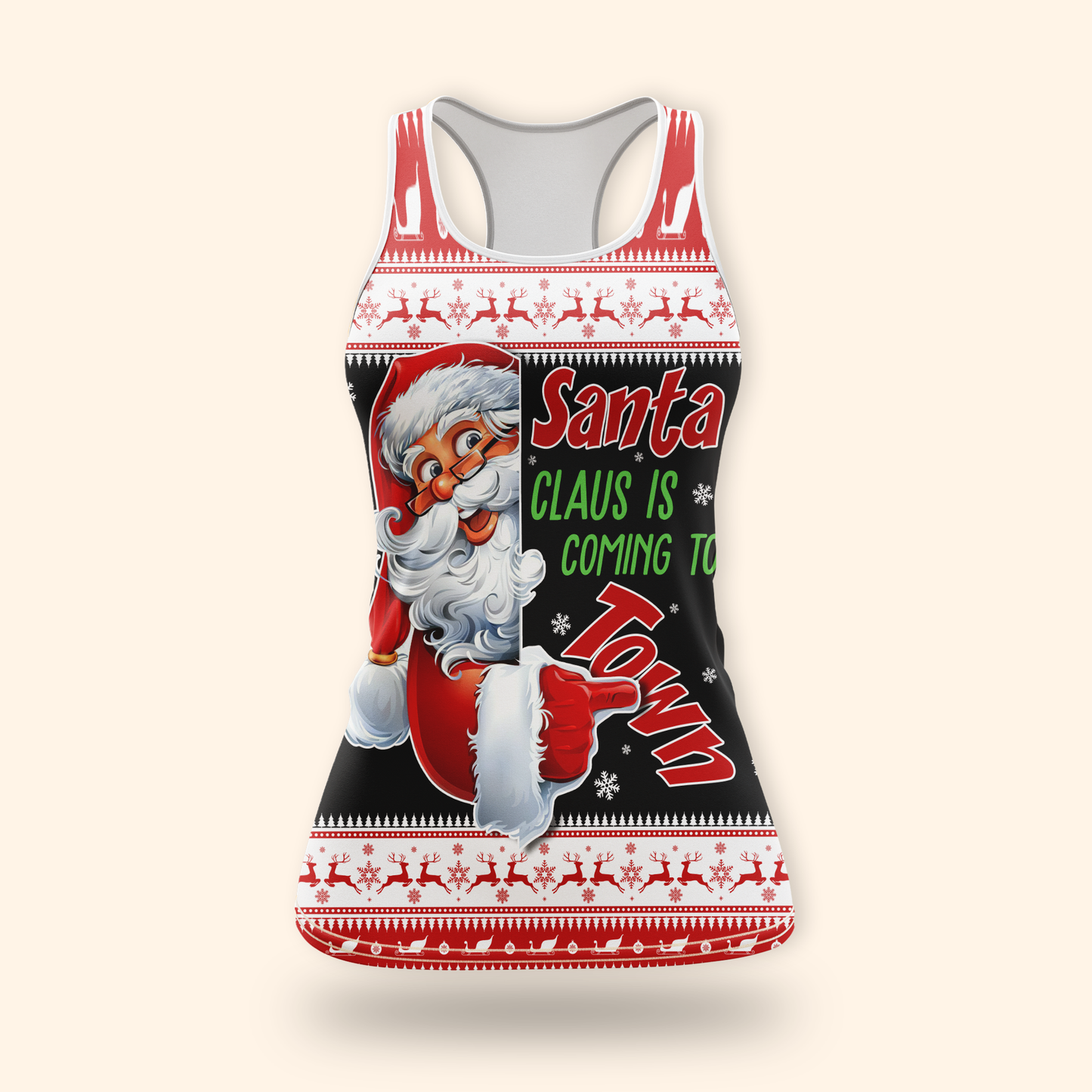Santa Claus Is Coming to Town Hoodie – Personalized Christmas Hoodie, Funny Holiday Zip Up