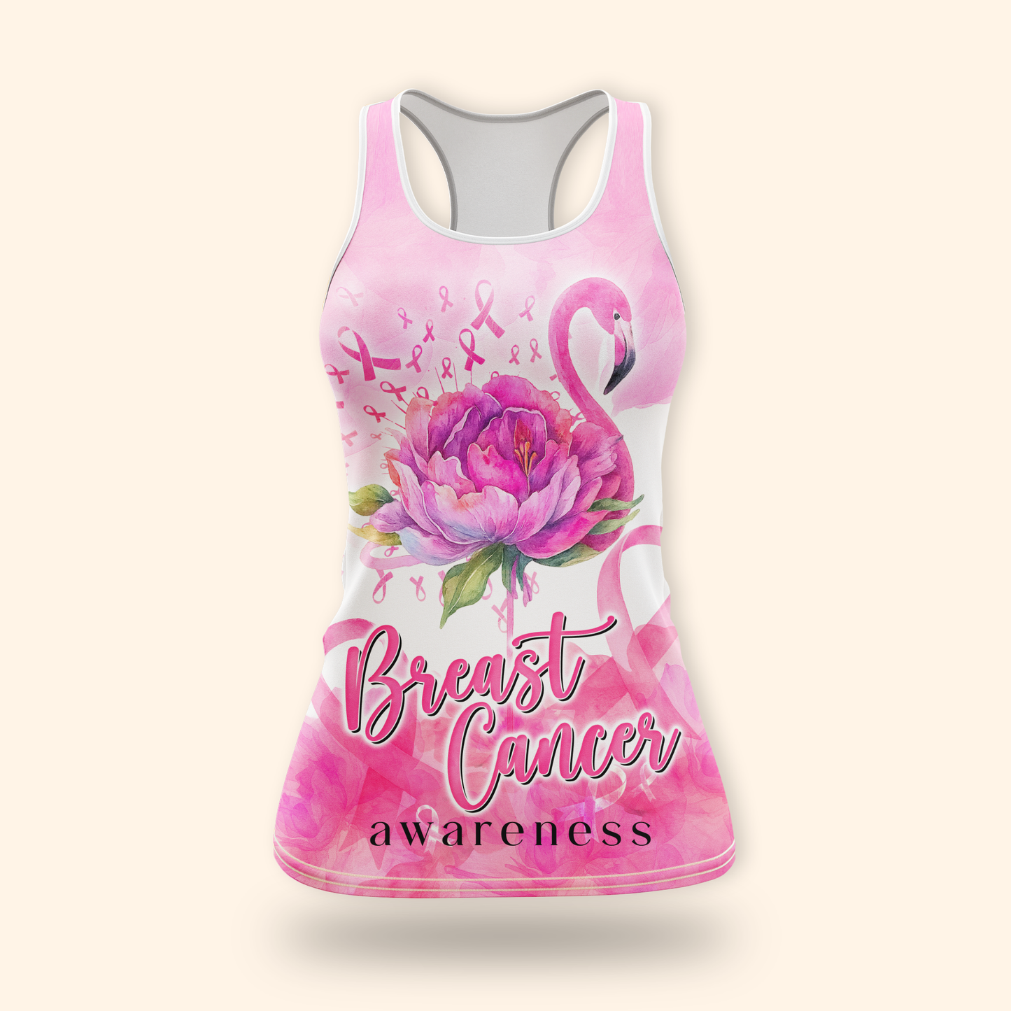 Personalized Flamingo Breast Cancer Awareness, Custom Choo