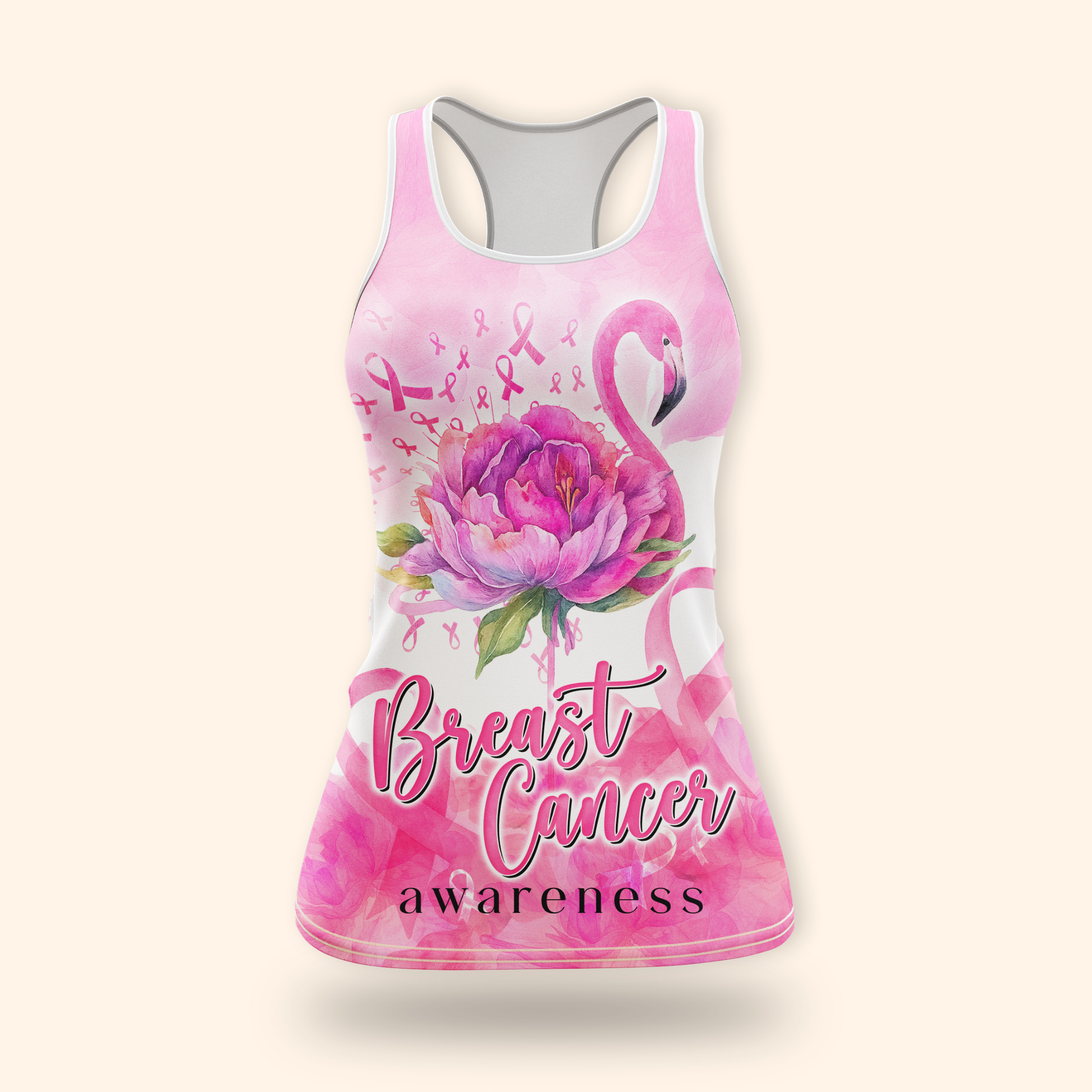 Personalized Flamingo Breast Cancer Awareness, Custom Choo
