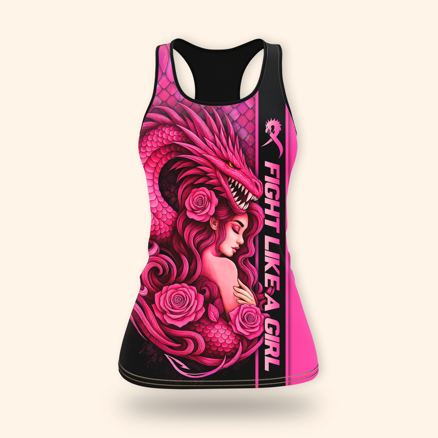 Dragon Spirit Fight Like a Girl - Breast Cancer Awareness Shirt