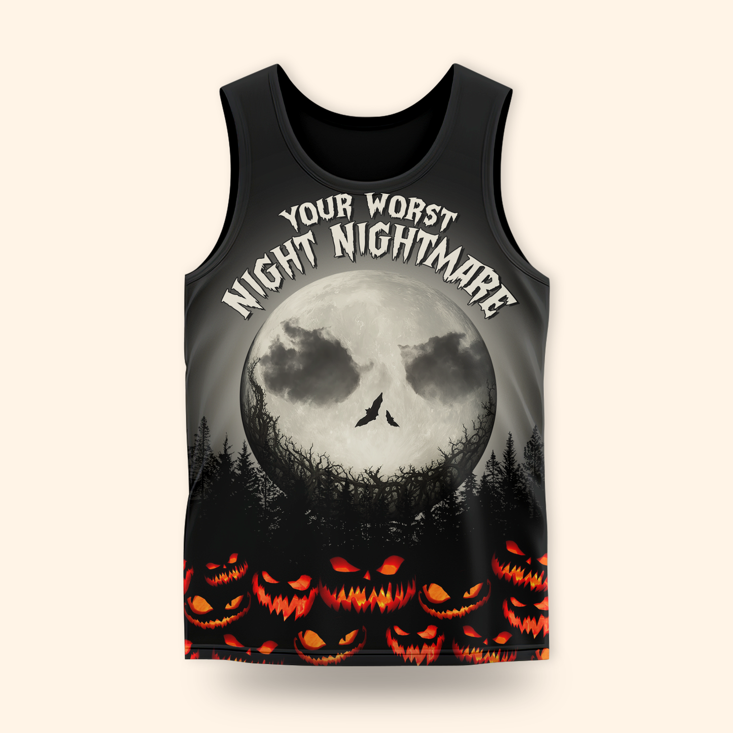 Personalized Halloween Hoodie – Your Worst Nightmare Full Moon Zip Up, Custom Choo