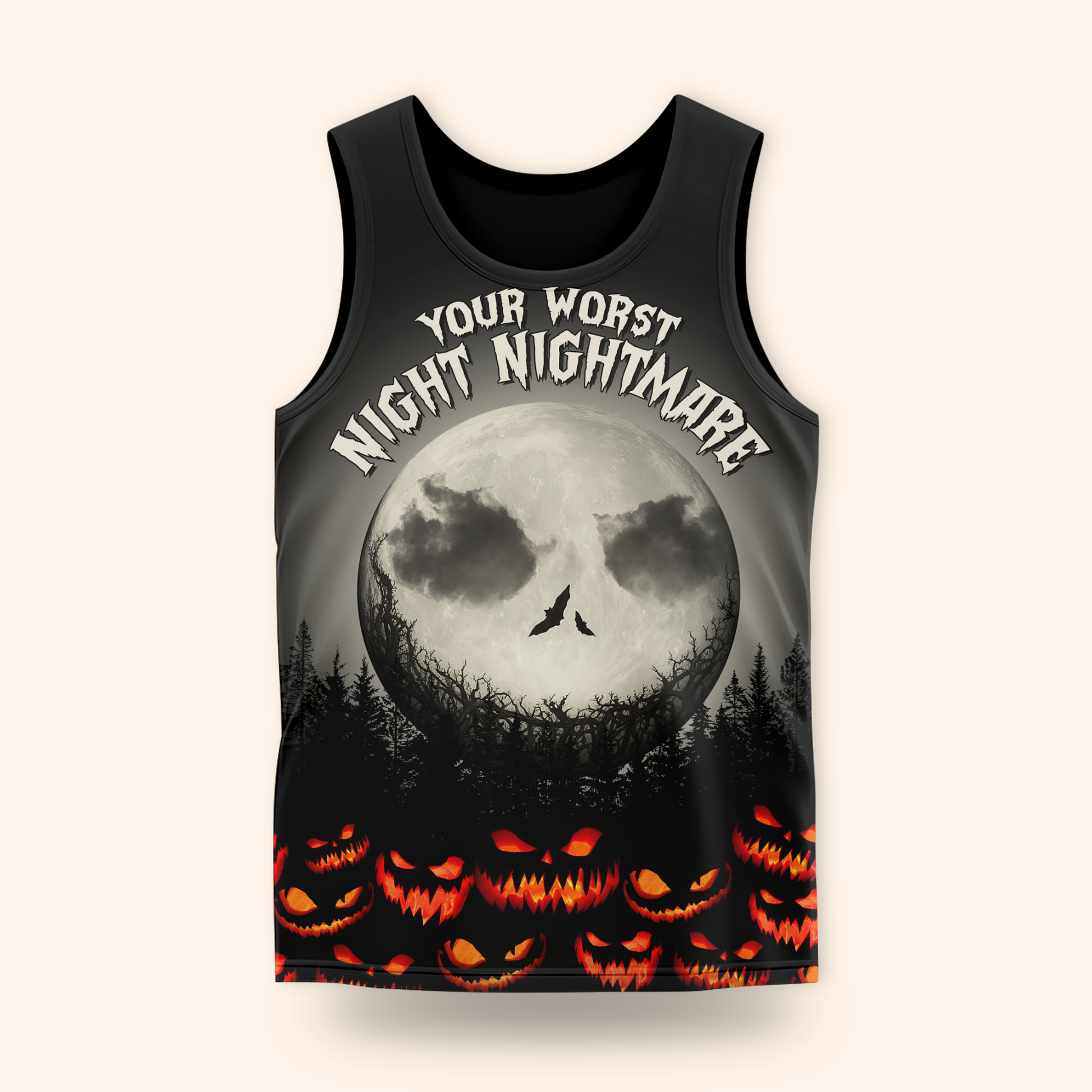 Personalized Halloween Hoodie – Your Worst Nightmare Full Moon Zip Up, Custom Choo