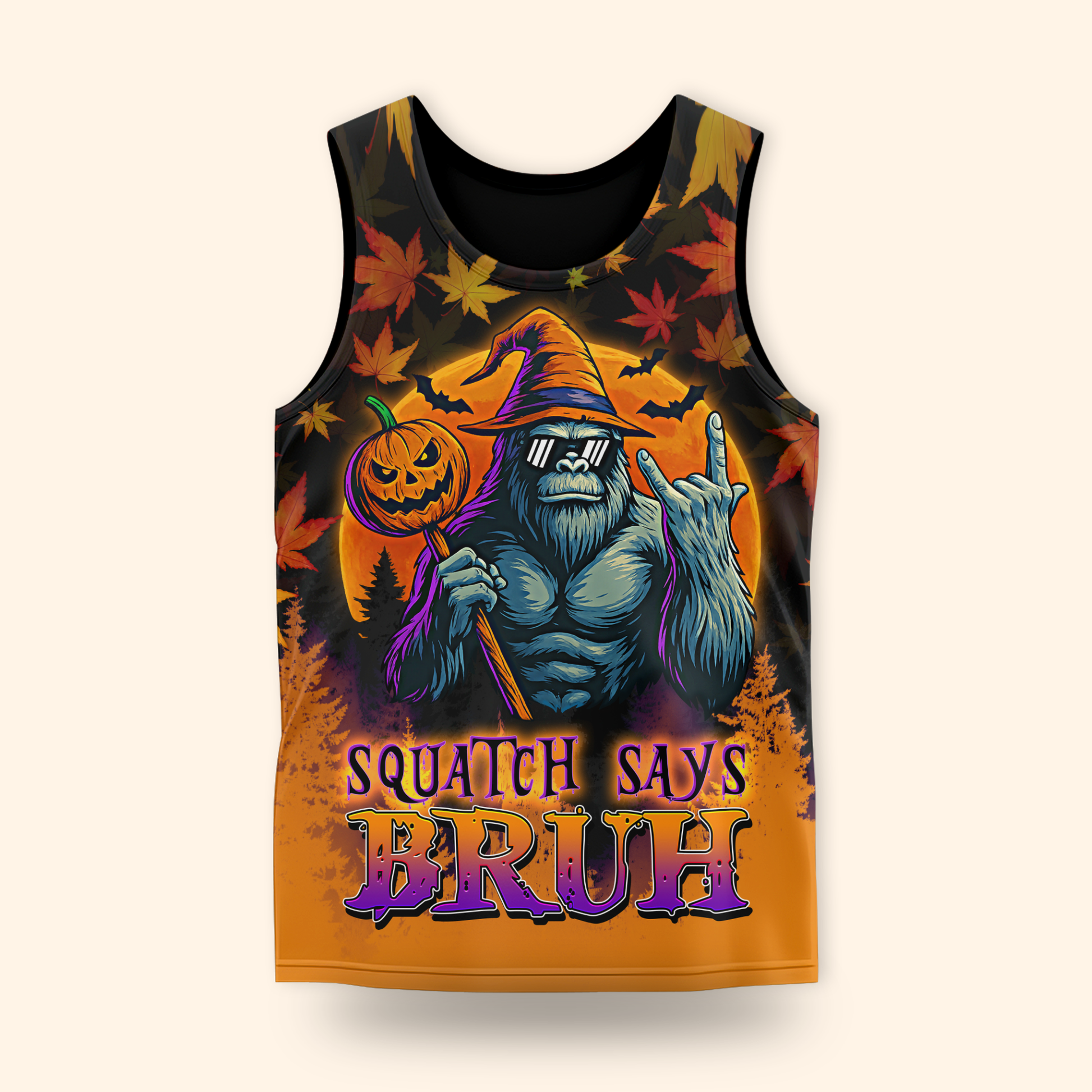 Bigfoot Witch Halloween Pumpkin shirt, Custom Choo