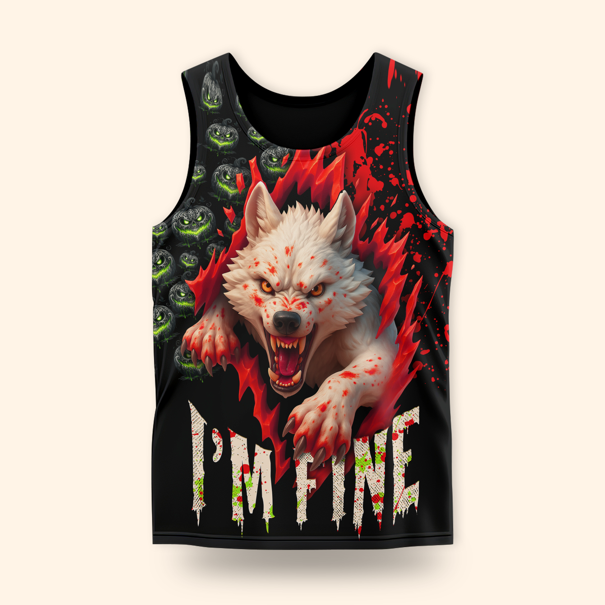 Halloween Terror Wolf shirt, Custom Choo
