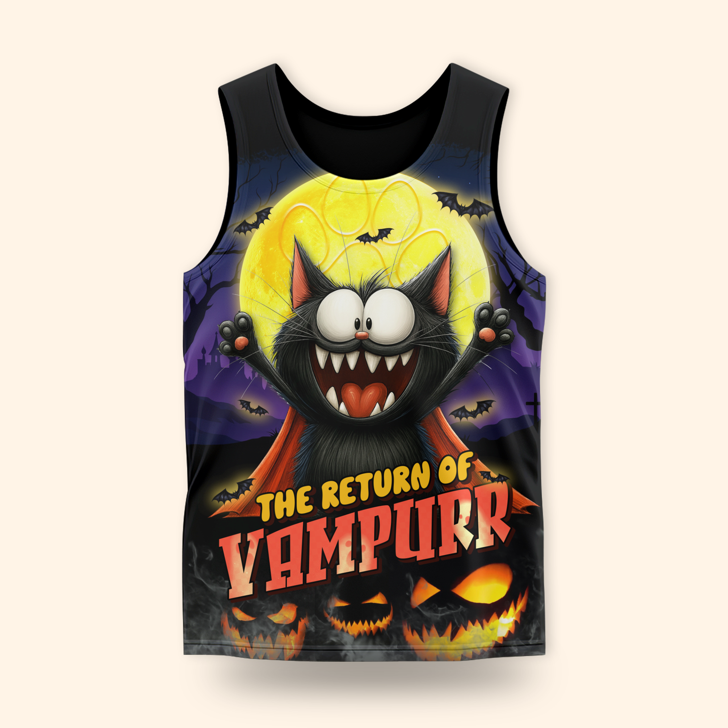 Personalized Vampurr Hoodie – The Return of Vampurr Funny Cat Halloween Zip Up, Custom Choo