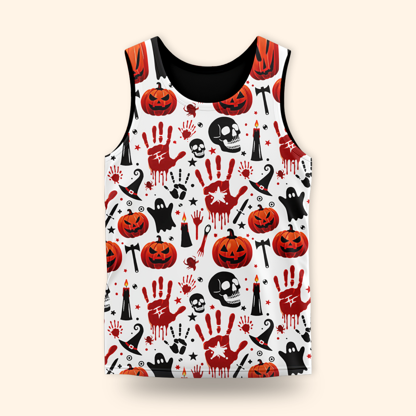 Bloody Handprint and Pumpkin Halloween shirt, Custom Choo