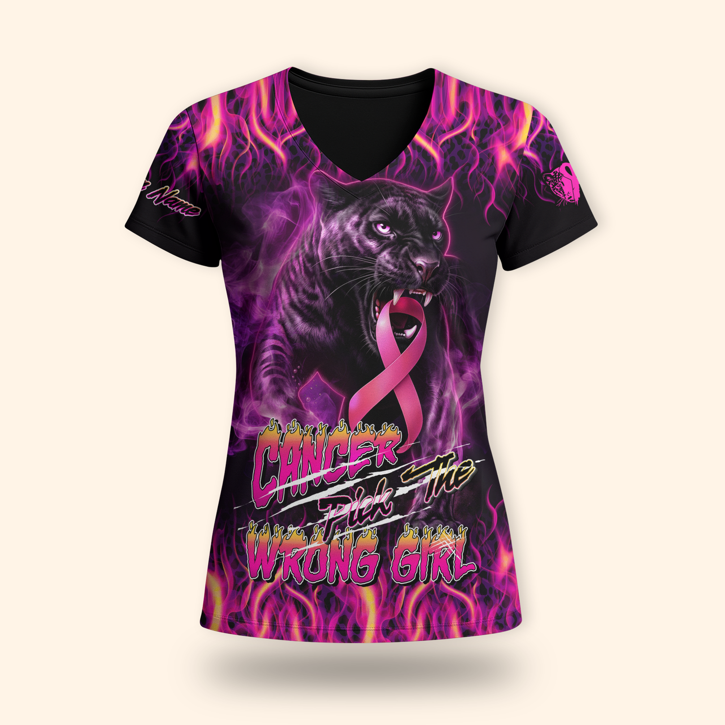 Personalized Cancer Pick The Wrong Girl - Breast Cancer Awareness Shirt