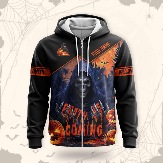 The Grim Reaper Custom Name Halloween shirt, Custom Choo