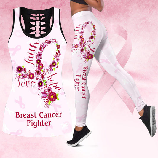Breast Cancer-Faith Hope Love Combo Tank + Legging