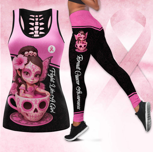 Fight Like a Girl - Breast Cancer Awareness Tank Top & Leggings Set