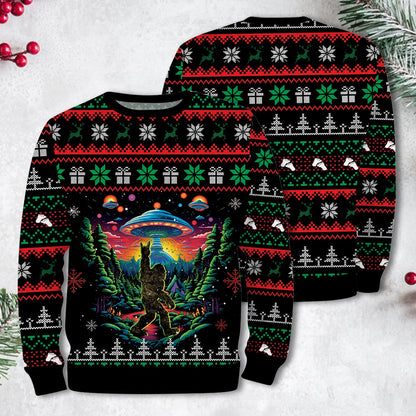 I Believe In Bigfoot  Christmas - Funny Ugly Christmas Sweater