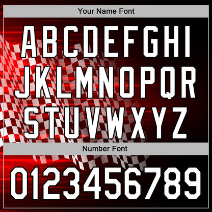 Custom Black White-Red 3D Pattern Design Formula Auto Car Racing Motorsport Sports Pullover Sweatshirt Hoodie