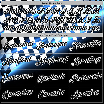 Custom Black Blue-White 3D Pattern Design Formula Auto Car Racing Motorsport Sports Pullover Sweatshirt Hoodie