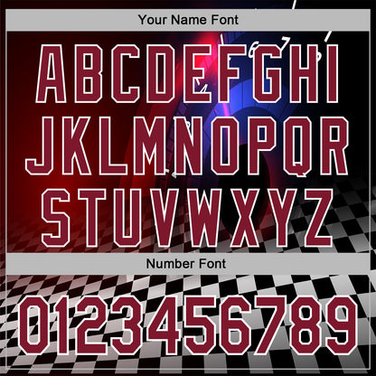 Custom Black Crimson-White 3D Pattern Design Formula Auto Car Racing Motorsport Sports Pullover Sweatshirt Hoodie