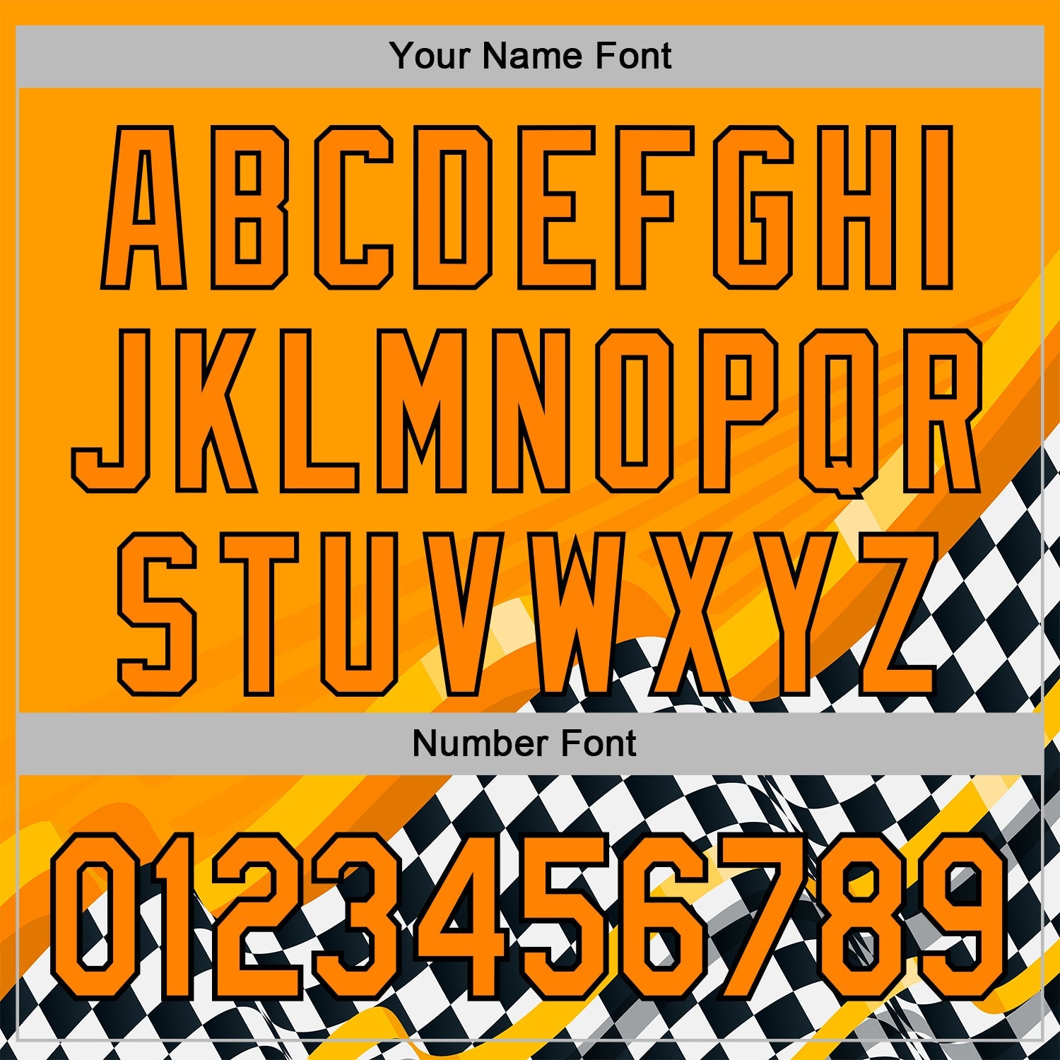 Custom Orange Bay Orange Black-White 3D Pattern Design Formula Auto Car Racing Motorsport Sports Pullover Sweatshirt Hoodie