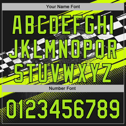 Custom Black Neon Green-White 3D Pattern Design Formula Auto Car Racing Motorsport Sports Pullover Sweatshirt Hoodie